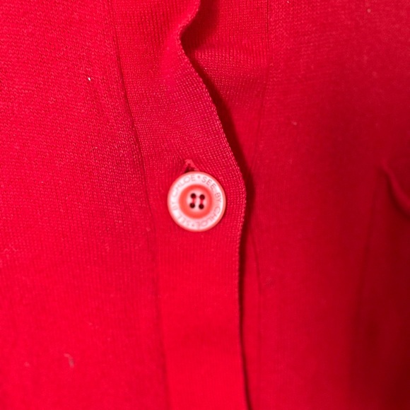 SEE BY CHLOÉ Red Button-down Cotton Cardigan - Picture 3 of 10
